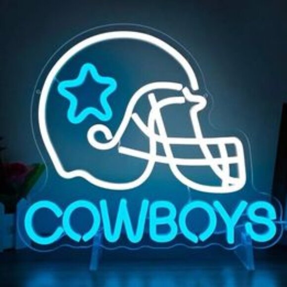 DALLAS COWBOY HELMET NEON LED SIGN - Picture 1 of 3